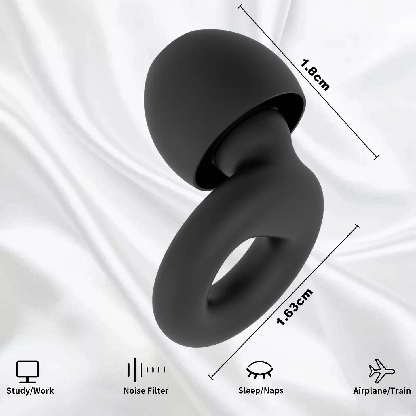 ComfortSilence™ Reusable Silicone Ear Plugs – Noise Reducing