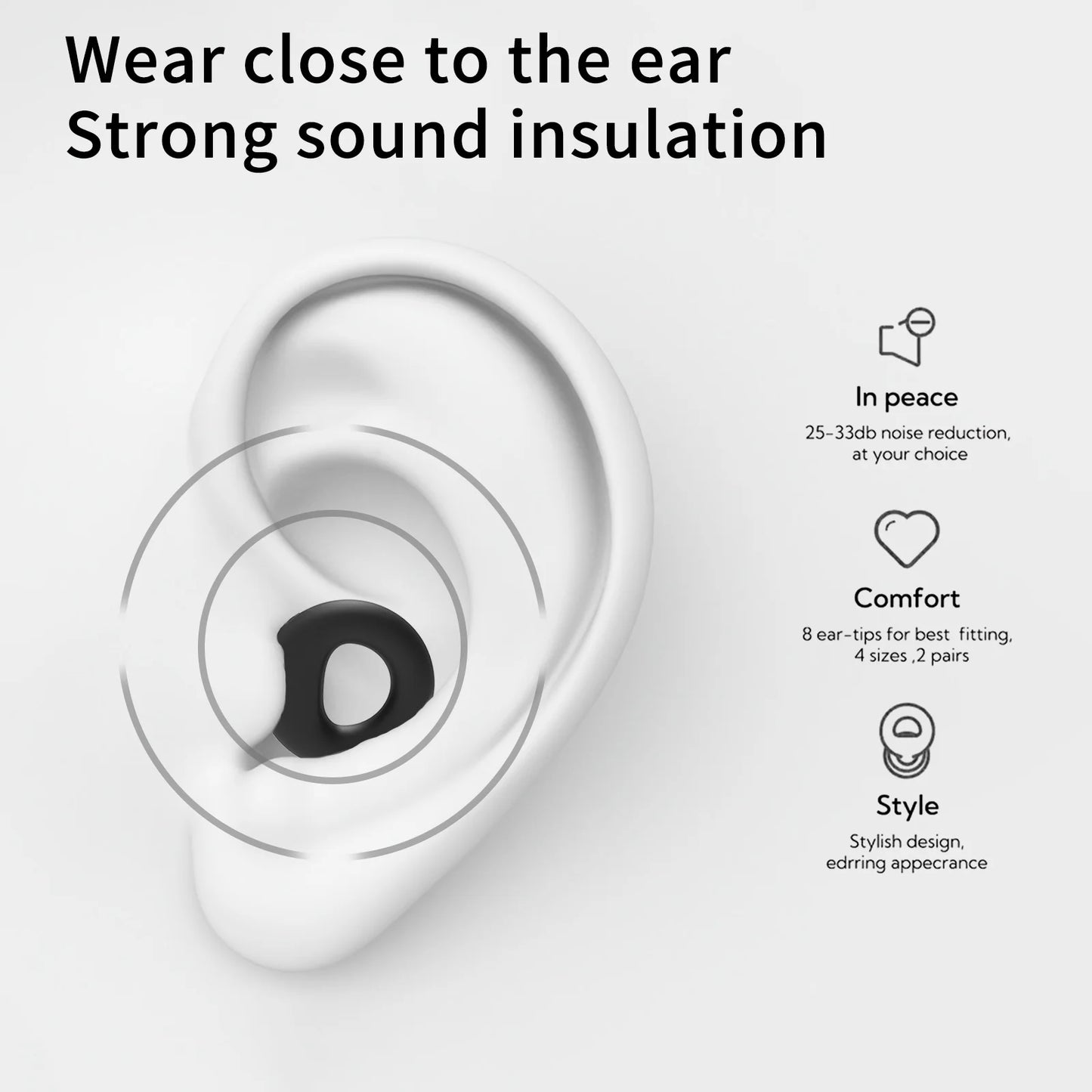 ComfortSilence™ Reusable Silicone Ear Plugs – Noise Reducing