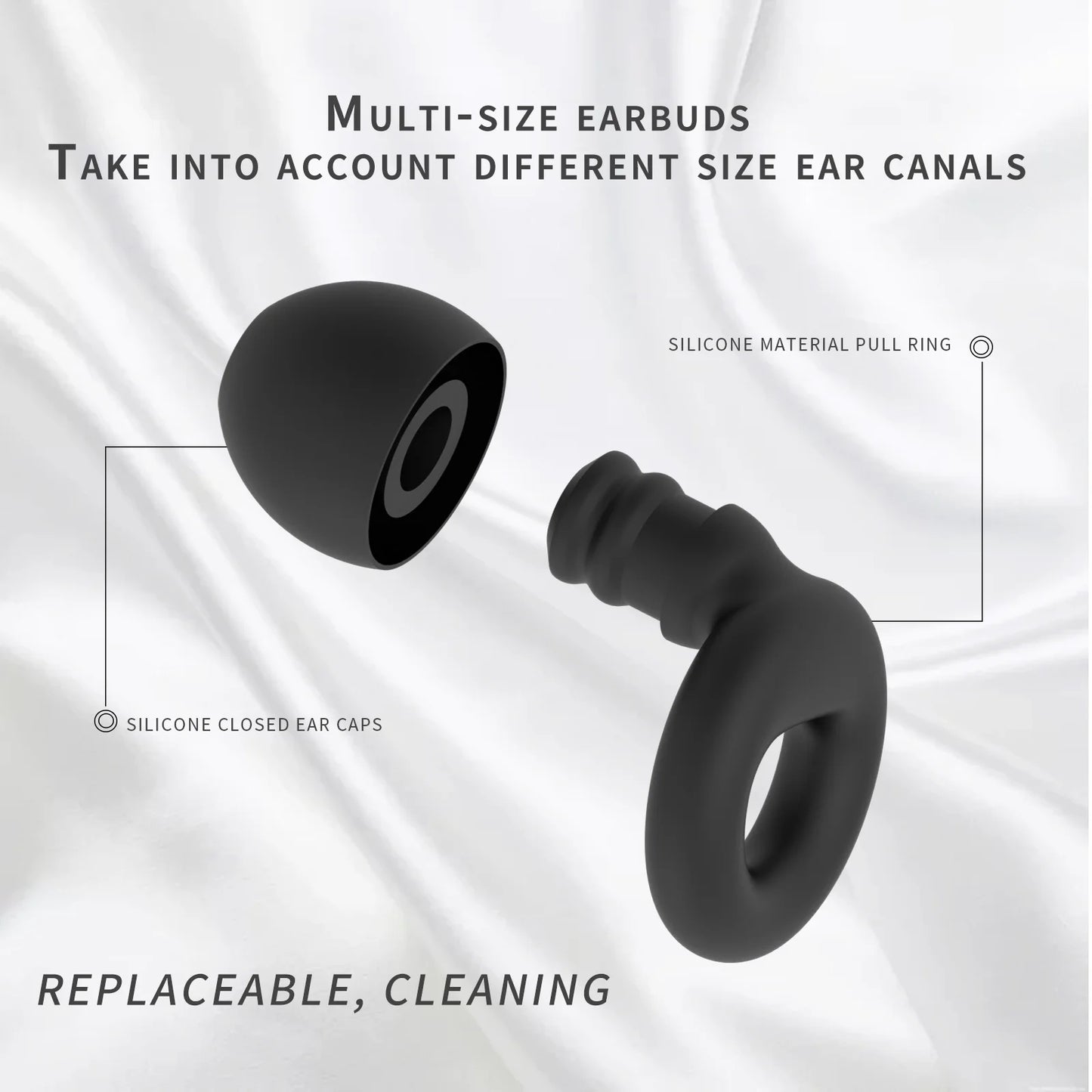 ComfortSilence™ Reusable Silicone Ear Plugs – Noise Reducing
